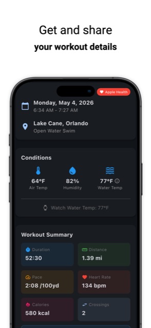Workout detail with conditions and summary